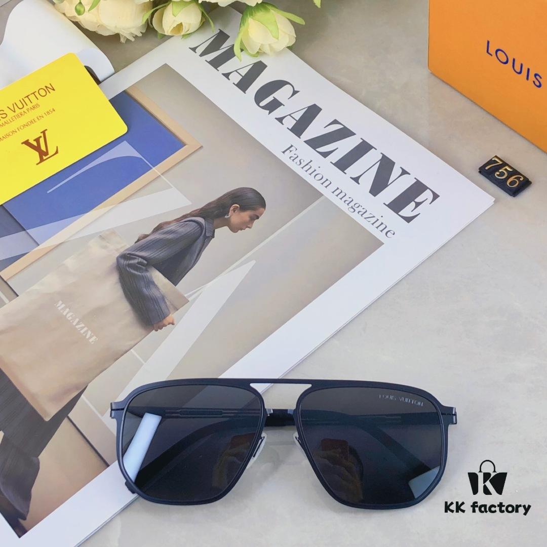 Louis Vuitton 2025 New Arrival TR Double Bridge Men's Sunglasses, Trendy Polarized Fashion Streetwear Shades