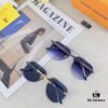 Louis Vuitton European and American Style Double-Bridge Frameless Sunglasses, Ins Aesthetic, High-End Fashion Round Sunnies, Influencer Street Snap Frog Eyewear