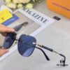 Louis Vuitton European and American Style Double-Bridge Frameless Sunglasses, Ins Aesthetic, High-End Fashion Round Sunnies, Influencer Street Snap Frog Eyewear
