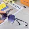 Louis Vuitton European and American Style Double-Bridge Frameless Sunglasses, Ins Aesthetic, High-End Fashion Round Sunnies, Influencer Street Snap Frog Eyewear
