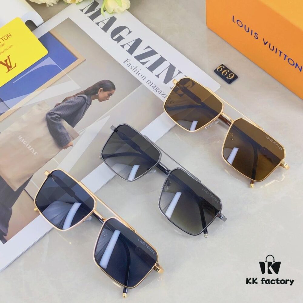 Louis Vuitton Men's Lightweight Aviator Sunglasses, Same Style as Guo Tianle's