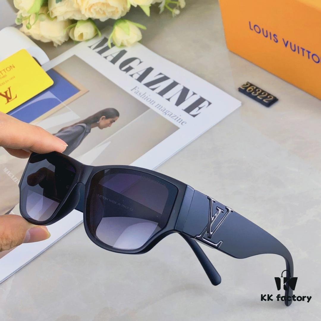 Louis Vuitton Unisex Cat-Eye Oversized Sunglasses, Fashionable UV-Protective Shades for Men and Women