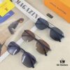 Louis Vuitton 2025 New Arrival Dual-Bridge Metal Luxury Men's Sunglasses, Fashionable UV-Protective Driving Shades