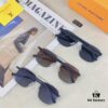 Louis Vuitton 2025 New Arrival Dual-Bridge Metal Luxury Men's Sunglasses, Fashionable UV-Protective Driving Shades