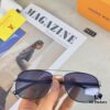 Louis Vuitton 2025 New Arrival Dual-Bridge Metal Luxury Men's Sunglasses, Fashionable UV-Protective Driving Shades