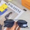 Louis Vuitton 2025 New Arrival Dual-Bridge Metal Luxury Men's Sunglasses, Fashionable UV-Protective Driving Shades