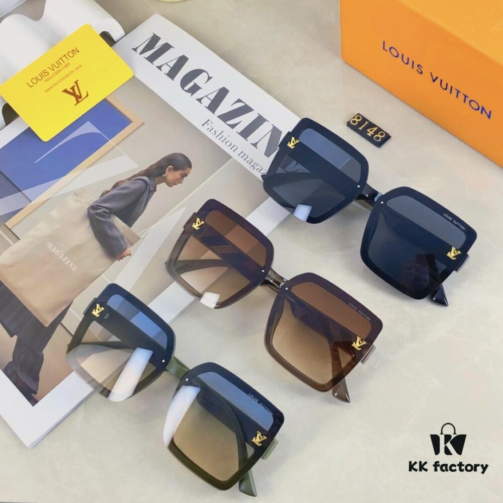 Louis Vuitton 2025 New Square Oversized Letter Decorated Lightweight Luxury Women's Sunglasses, TikTok Influencer Fashion Shades