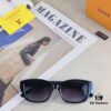 Louis Vuitton Vintage-Inspired Transparent Brown Square Sunglasses, Trendy Round-Face Flattering Oversized Design, Stylish Unisex Sun Glasses