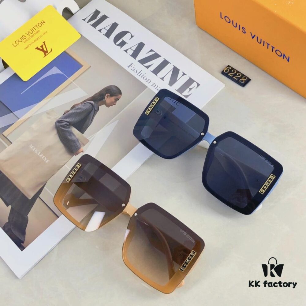 Louis Vuitton High-End Oversized Sunglasses with UV Protection for Women, Fashionable Trendy Sun Glasses Popular on TikTok, Stylish European and American Design