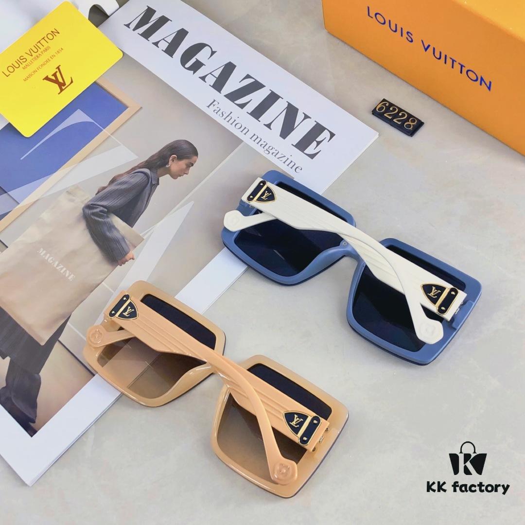 Louis Vuitton High-End Oversized Sunglasses with UV Protection for Women, Fashionable Trendy Sun Glasses Popular on TikTok, Stylish European and American Design