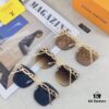 Louis Vuitton New Square Frameless Sunglasses for Women, Fashionable Printed UV Protection Retro Stylish Sunglasses