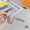 Louis Vuitton New Square Frameless Sunglasses for Women, Fashionable Printed UV Protection Retro Stylish Sunglasses