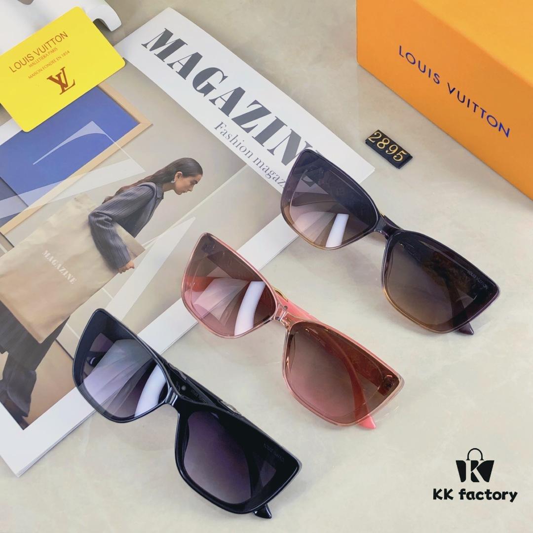 Louis Vuitton Square Fashion Sunglasses, Luxury Brand Style, Versatile and Stylish UV Protection, Slimming Effect