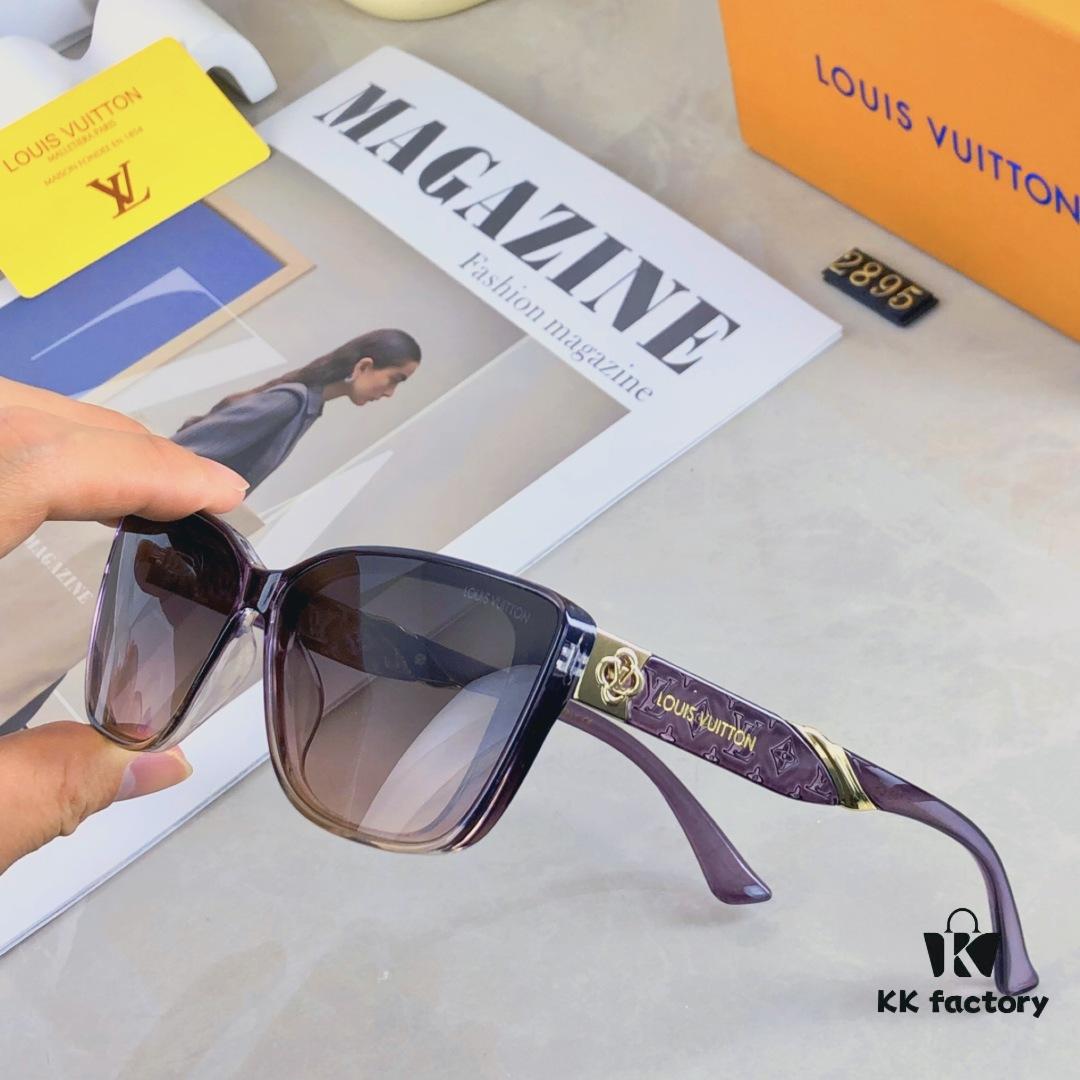Louis Vuitton Square Fashion Sunglasses, Luxury Brand Style, Versatile and Stylish UV Protection, Slimming Effect