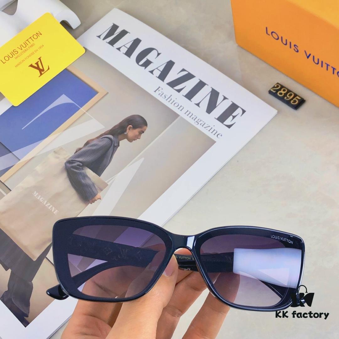 Louis Vuitton Square Fashion Sunglasses, Luxury Brand Style, Versatile and Stylish UV Protection, Slimming Effect