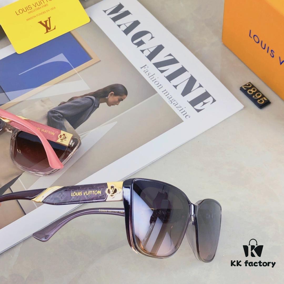 Louis Vuitton Square Fashion Sunglasses, Luxury Brand Style, Versatile and Stylish UV Protection, Slimming Effect