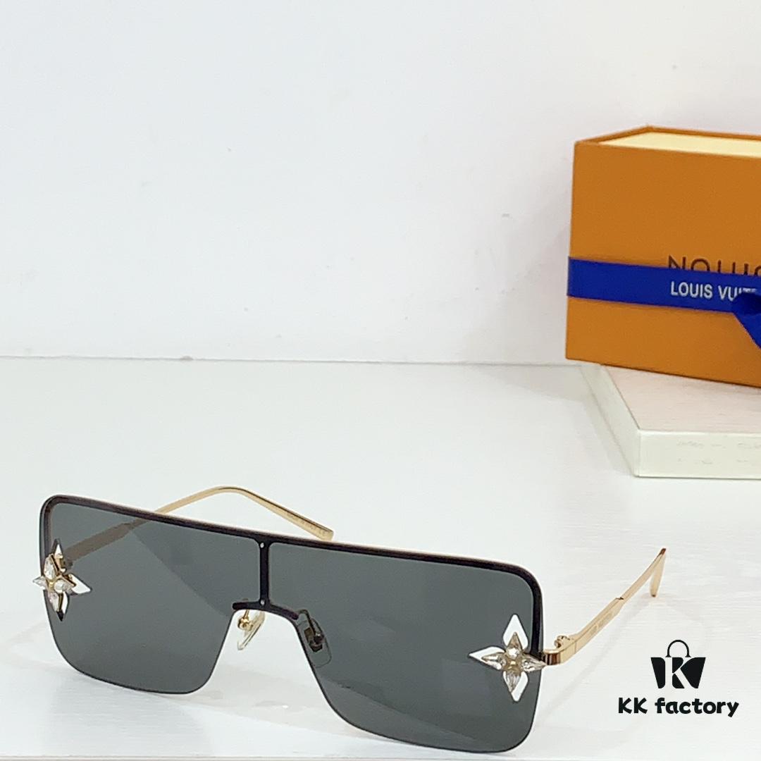 105 Louis Vuitton LV 1644 Size: 146□22-145 Unique Hardware, Rhinestone-trimmed Edges, Floral Accents, Exuding Elegance Sunglasses