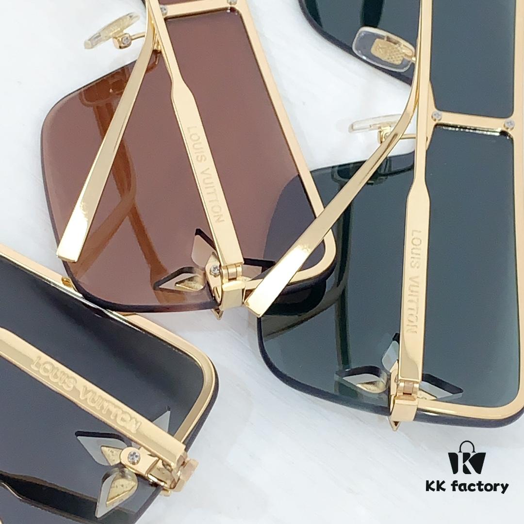 105 Louis Vuitton LV 1644 Size: 146□22-145 Unique Hardware, Rhinestone-trimmed Edges, Floral Accents, Exuding Elegance Sunglasses
