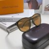 LOUIS VUITTON Round Frame Sunglasses with Detailed Design, Original LV Rimless Style, Classic Temple Logo, High-Quality Fashion Eyewear