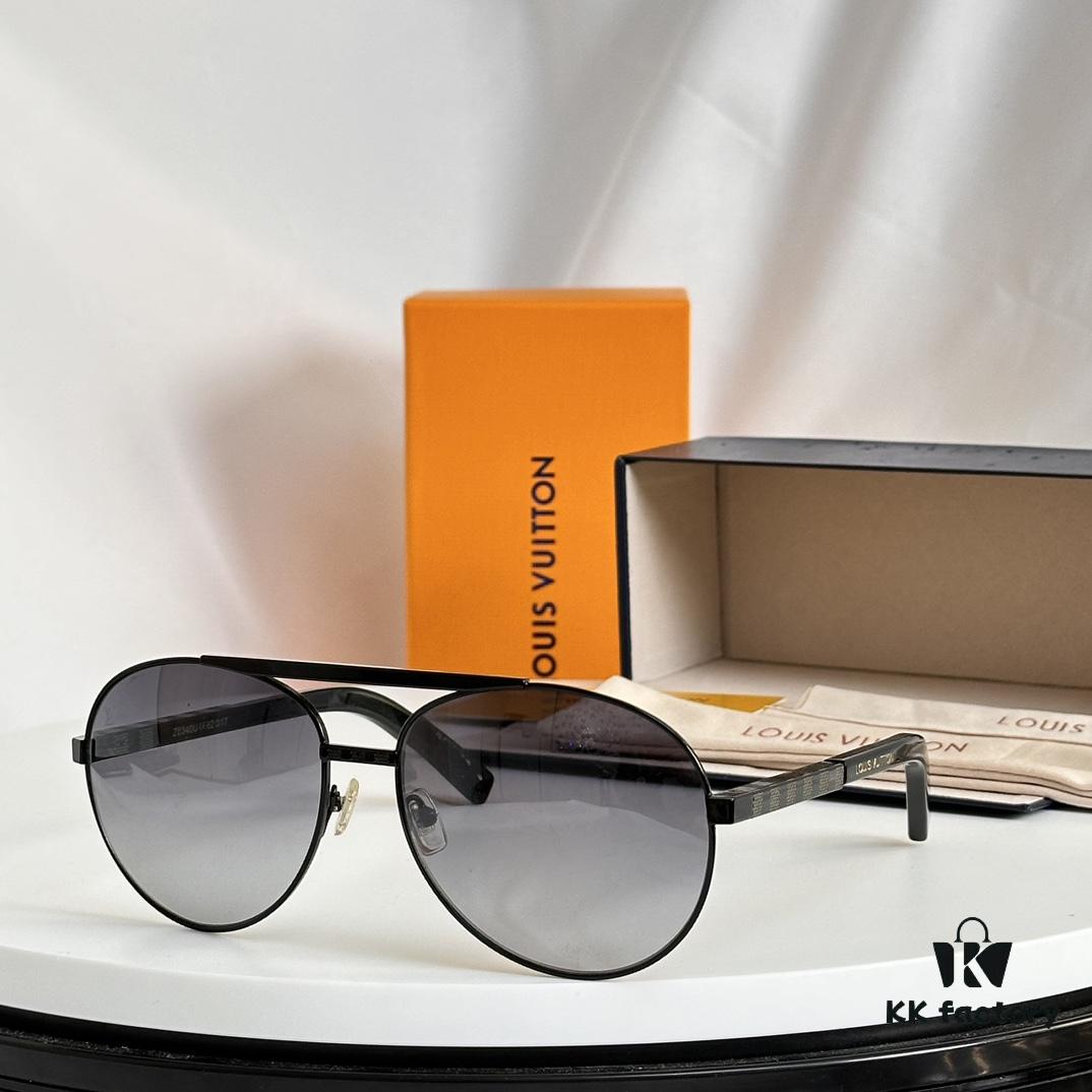 In Stock, All Colors Available LOUIS VUITTON Model Z0340U Timeless Round Sunglasses Frame with Comfortable Spring Hinge Temples