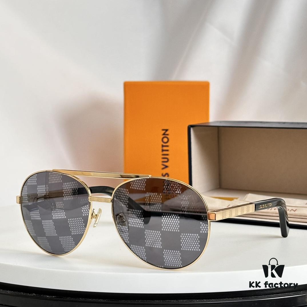 In Stock, All Colors Available LOUIS VUITTON Model Z0340U Timeless Round Sunglasses Frame with Comfortable Spring Hinge Temples