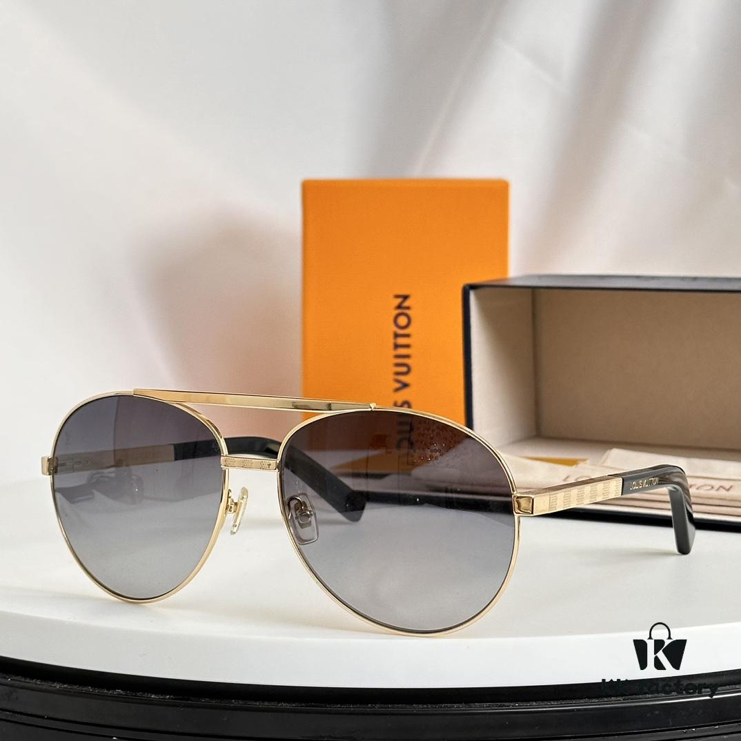 In Stock, All Colors Available LOUIS VUITTON Model Z0340U Timeless Round Sunglasses Frame with Comfortable Spring Hinge Temples