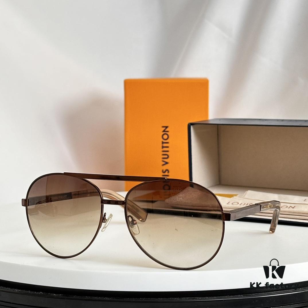 In Stock, All Colors Available LOUIS VUITTON Model Z0340U Timeless Round Sunglasses Frame with Comfortable Spring Hinge Temples