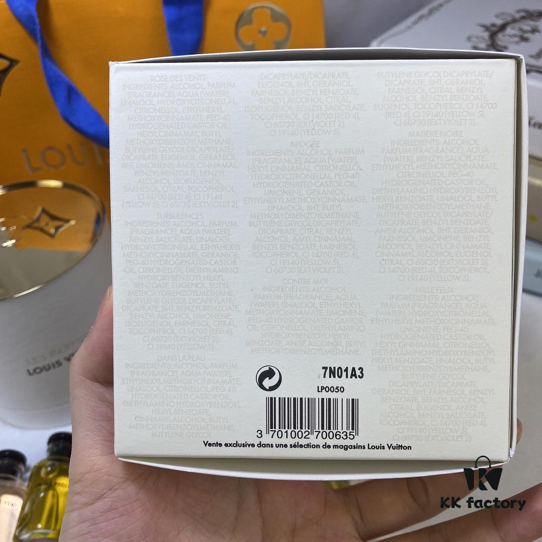 LV Louis Vuitton Perfume 7-Piece Set *10ml, Cylinder Packaging, Counter Version, No Spray Nozzles, Polished Bottles