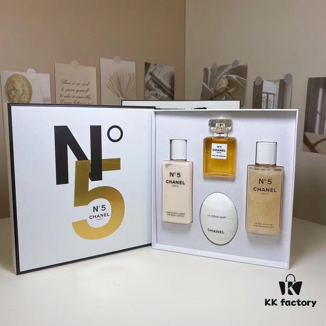 Chanel No. 5 Yellow Full Body Fragrance Set of Four Pieces!