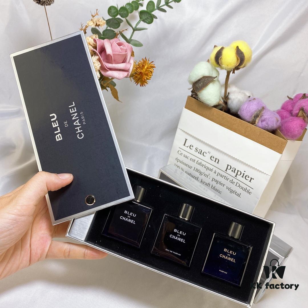 Q-Version New Chanel Bleu de Chanel Men's Mini Set 3-Piece 🔜 Counter Quality