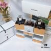 Chanel Q-Sized Christmas Set of Three in Collector's Box, Wooden Packaging, 7.5ml Each, No Spray Nozzles, Miniature Scents: L'Eau de Chanel, Modern Coco, Rich Coco, Multi-Functional Box for Storing Lipsticks and Jewelry