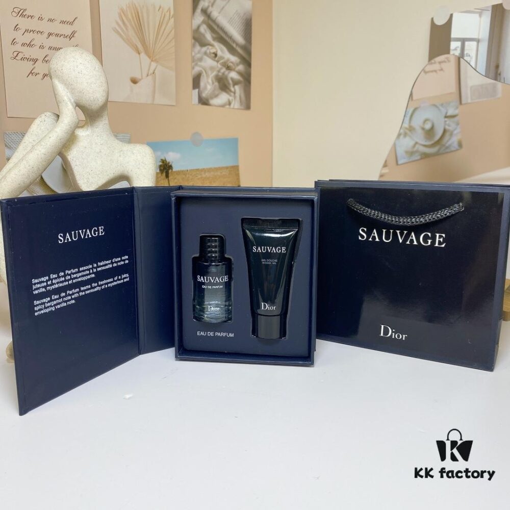 Clearance Dior Sauvage Sample Set Two-Piece EDP Perfume 10ml Shower Gel 20ml