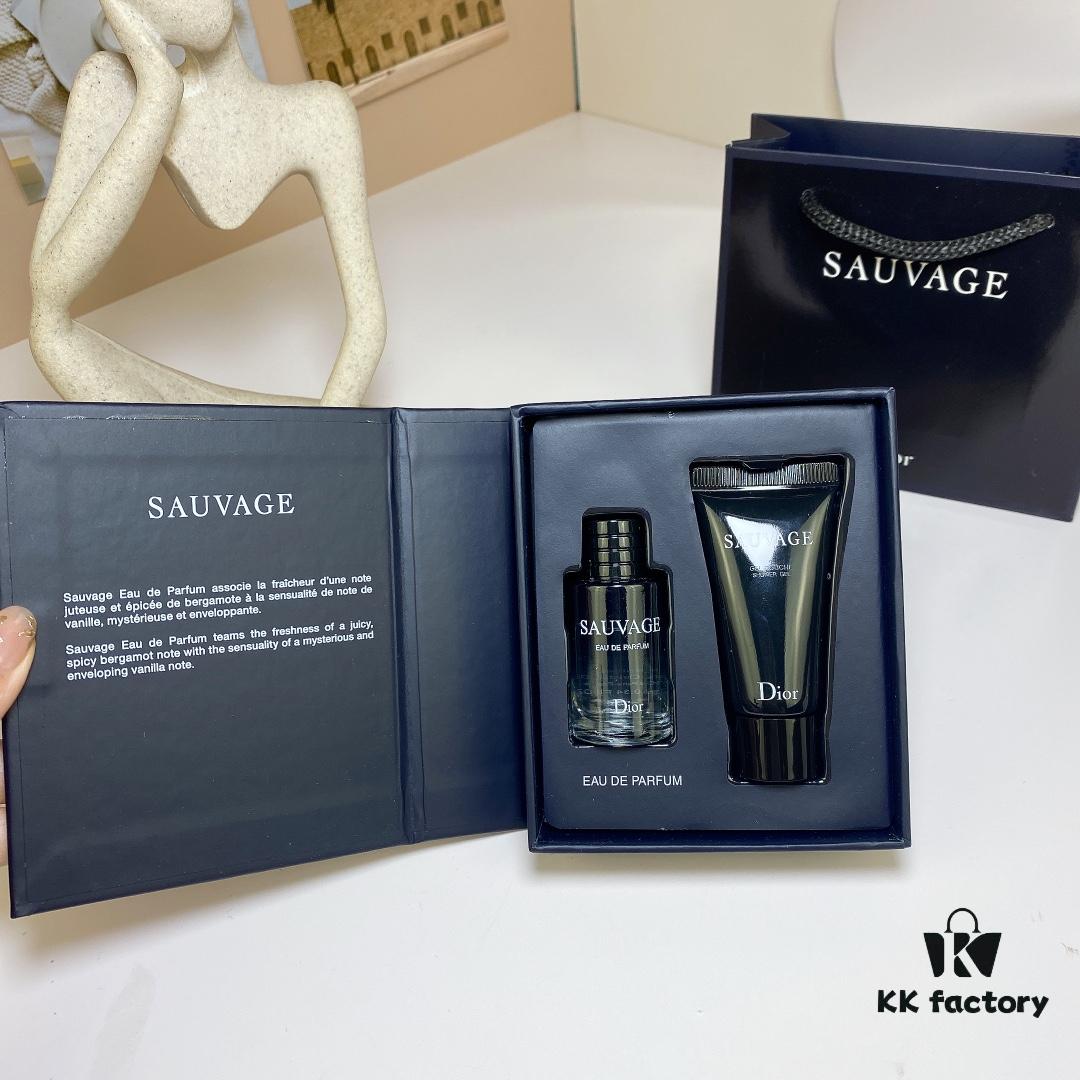 Clearance Dior Sauvage Sample Set Two-Piece EDP Perfume 10ml Shower Gel 20ml