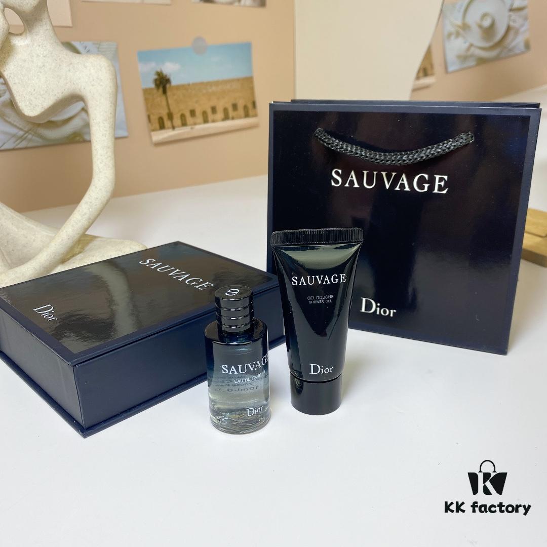 Clearance Dior Sauvage Sample Set Two-Piece EDP Perfume 10ml Shower Gel 20ml
