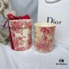 Dior Large Red Toile de Jouy Hydrangea Scented Candle Gift Set, Housewarming Gift 280g, with Boutique Shopping Bag