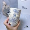 Dior Large Size Deep Green Jouy Print Hydrangea Scent Perfumed Candle Gift Set, Housewarming Gift 280g, with Boutique Shopping Bag