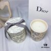 Dior Large Size Deep Green Jouy Print Hydrangea Scent Perfumed Candle Gift Set, Housewarming Gift 280g, with Boutique Shopping Bag