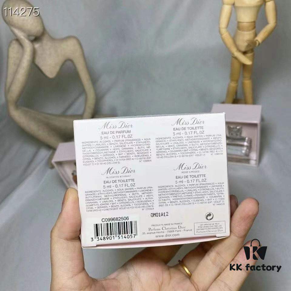 Dior Miss Dior Perfume Sample Set 5ml Four-piece Set! No Spray Nozzles 5ml×4. Includes: Miss Dior Eau de Toilette, Miss Dior Blooming Bouquet, Miss Dior Eau de Parfum, Miss Dior Chérie