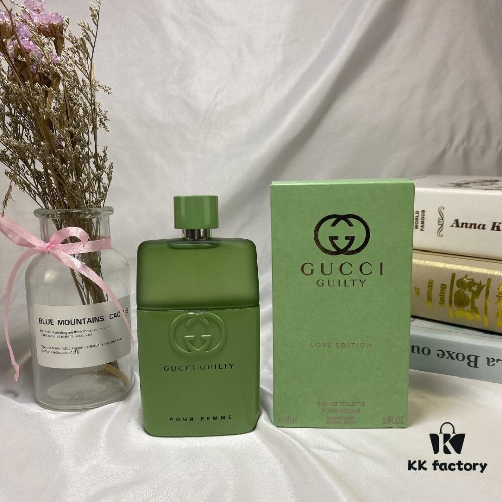 Gucci Guilty Love Edition Valentine's Day Limited Edition Couple Perfume 2020, Green Bottle for Men, 90ml