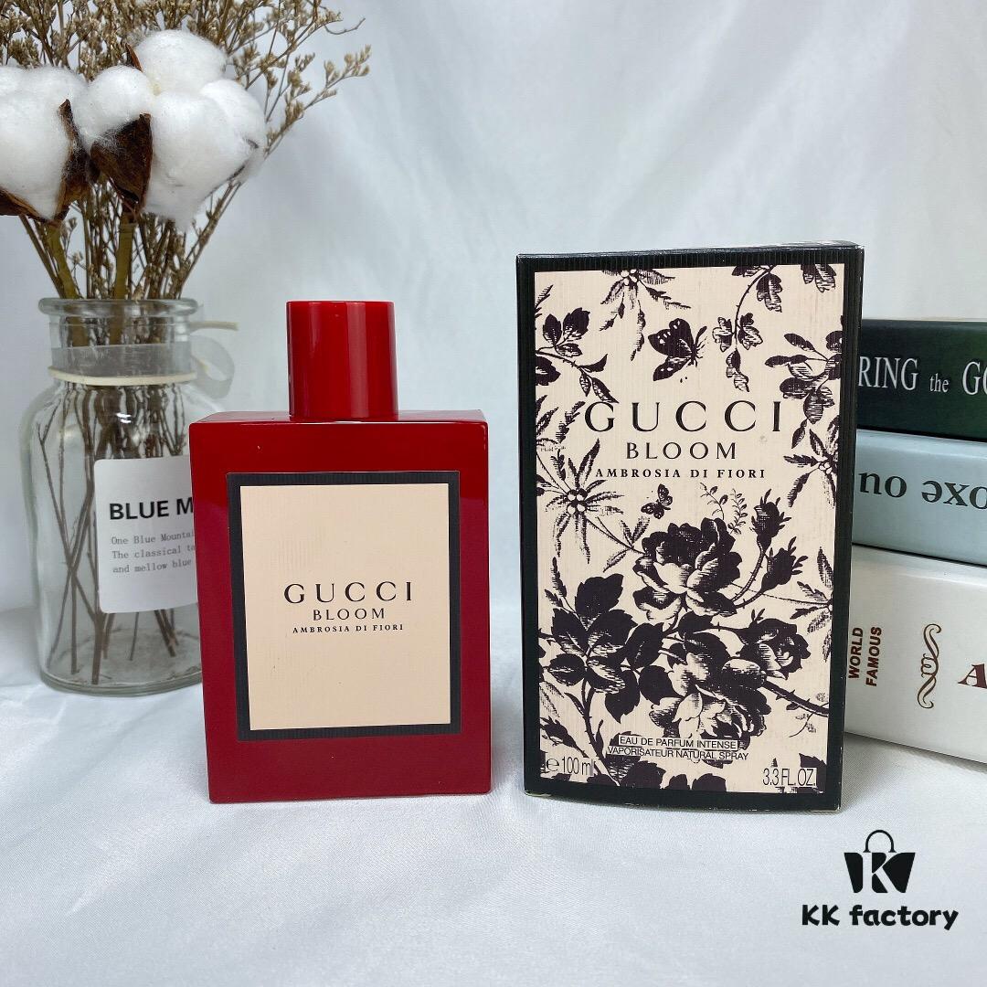 Gucci Bloom Perfume 100ml, All Five Colors Available: Intense Red Floral, Floral, Green Floral, Black Floral, Yellow Floral