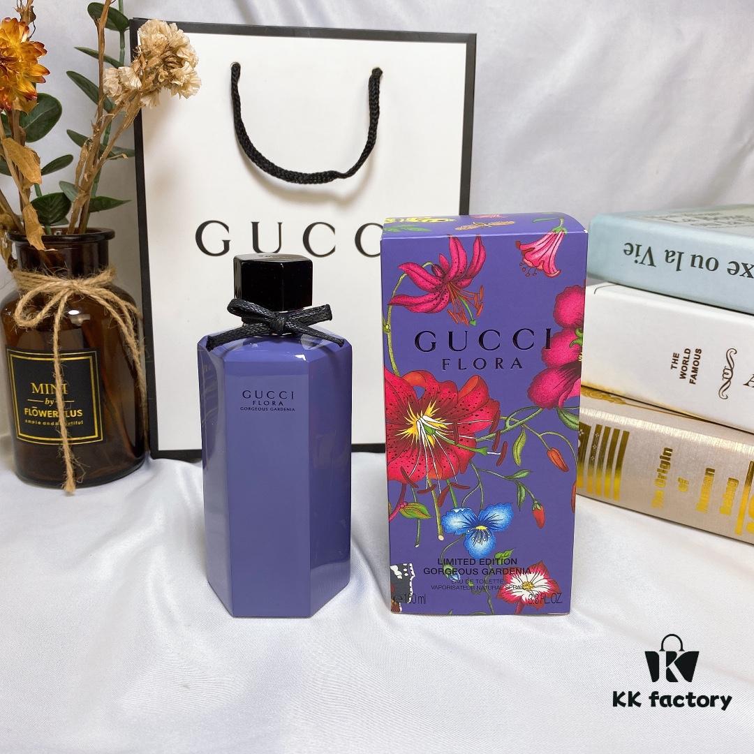 Gucci Flora Gorgeous Gardenia Limited Edition Lavender Purple Bottle Perfume 100ml