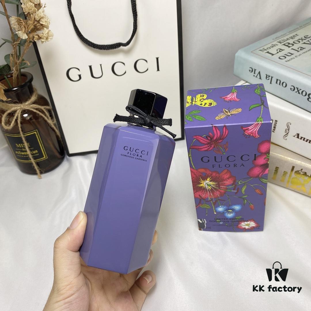 Gucci Flora Gorgeous Gardenia Limited Edition Lavender Purple Bottle Perfume 100ml