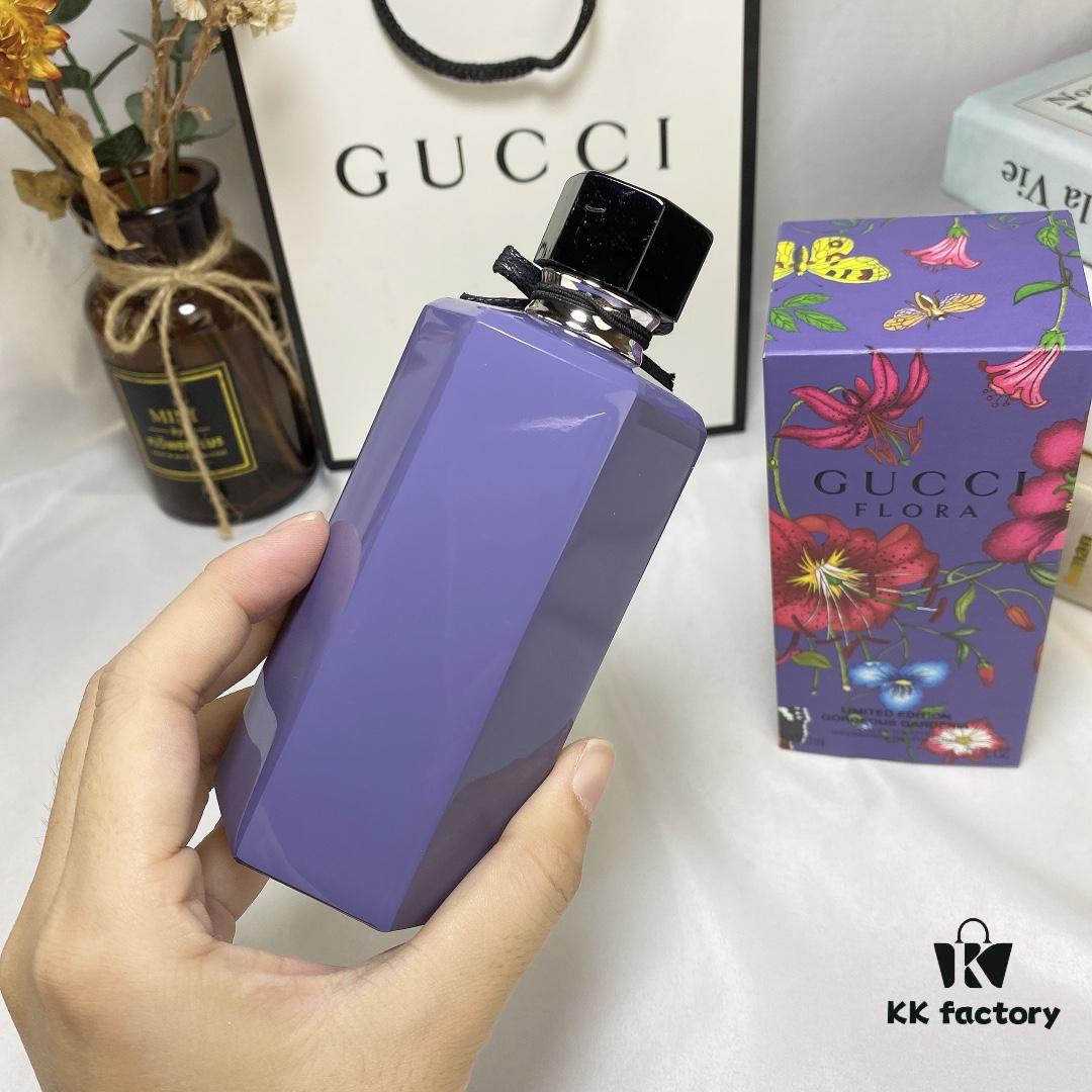 Gucci Flora Gorgeous Gardenia Limited Edition Lavender Purple Bottle Perfume 100ml