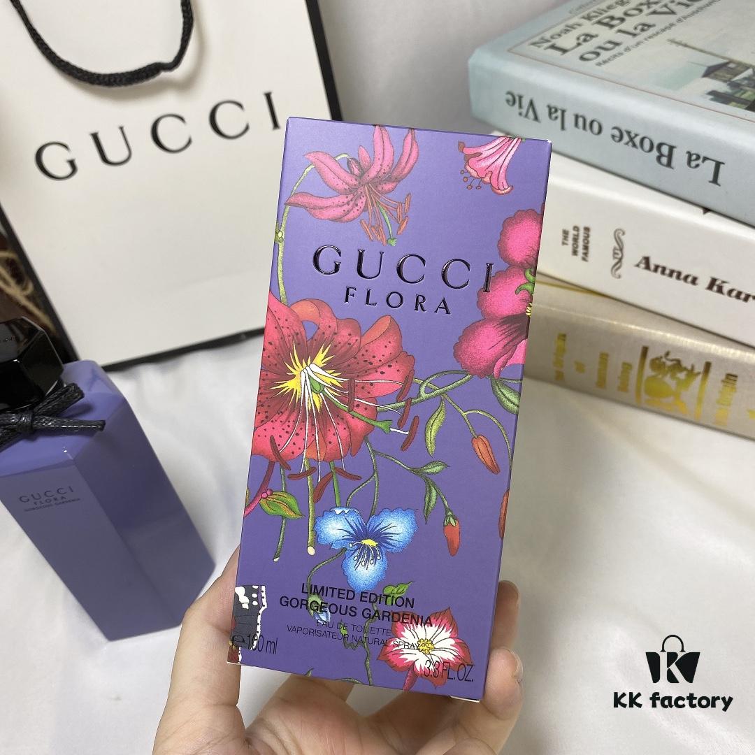 Gucci Flora Gorgeous Gardenia Limited Edition Lavender Purple Bottle Perfume 100ml