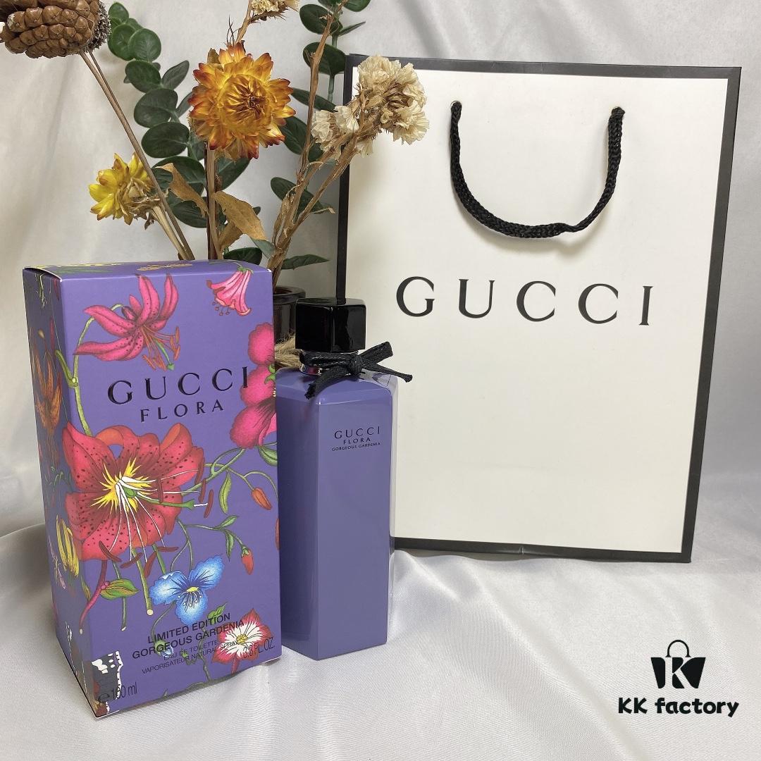 Gucci Flora Gorgeous Gardenia Limited Edition Lavender Purple Bottle Perfume 100ml