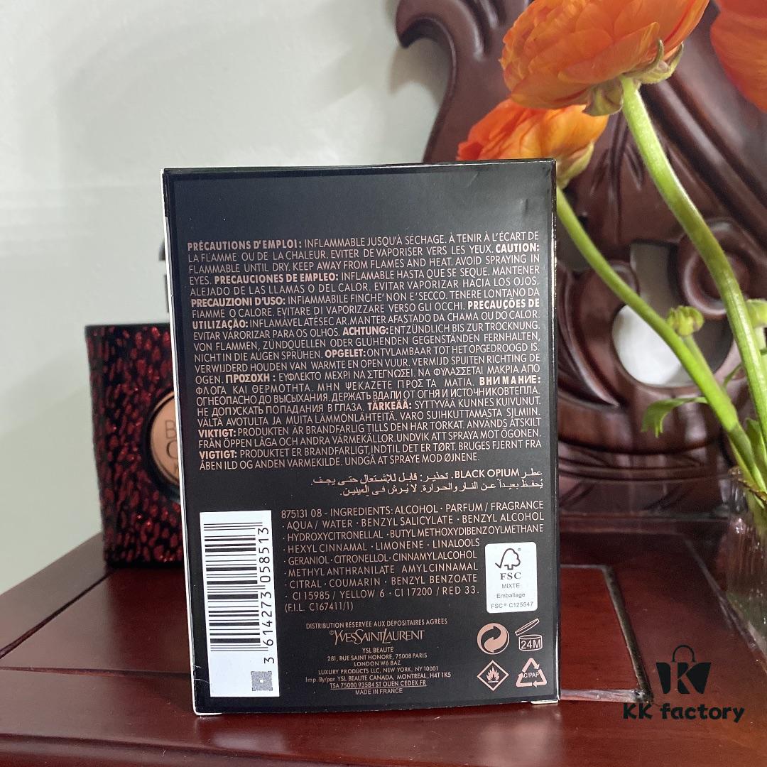 YSL Saint Laurent Black Opium Noir Pour Femme Perfume 90ml Christmas Limited Edition