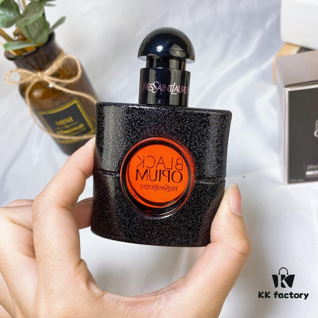 YSL Saint Laurent Black Opium EDP for Women, Rock-inspired Fragrance – Top Notes: Pink Pepper, Orange Blossom, Pear; Middle Notes: Coffee, Jasmine; Base Notes: Vanilla, Patchouli, Cedar