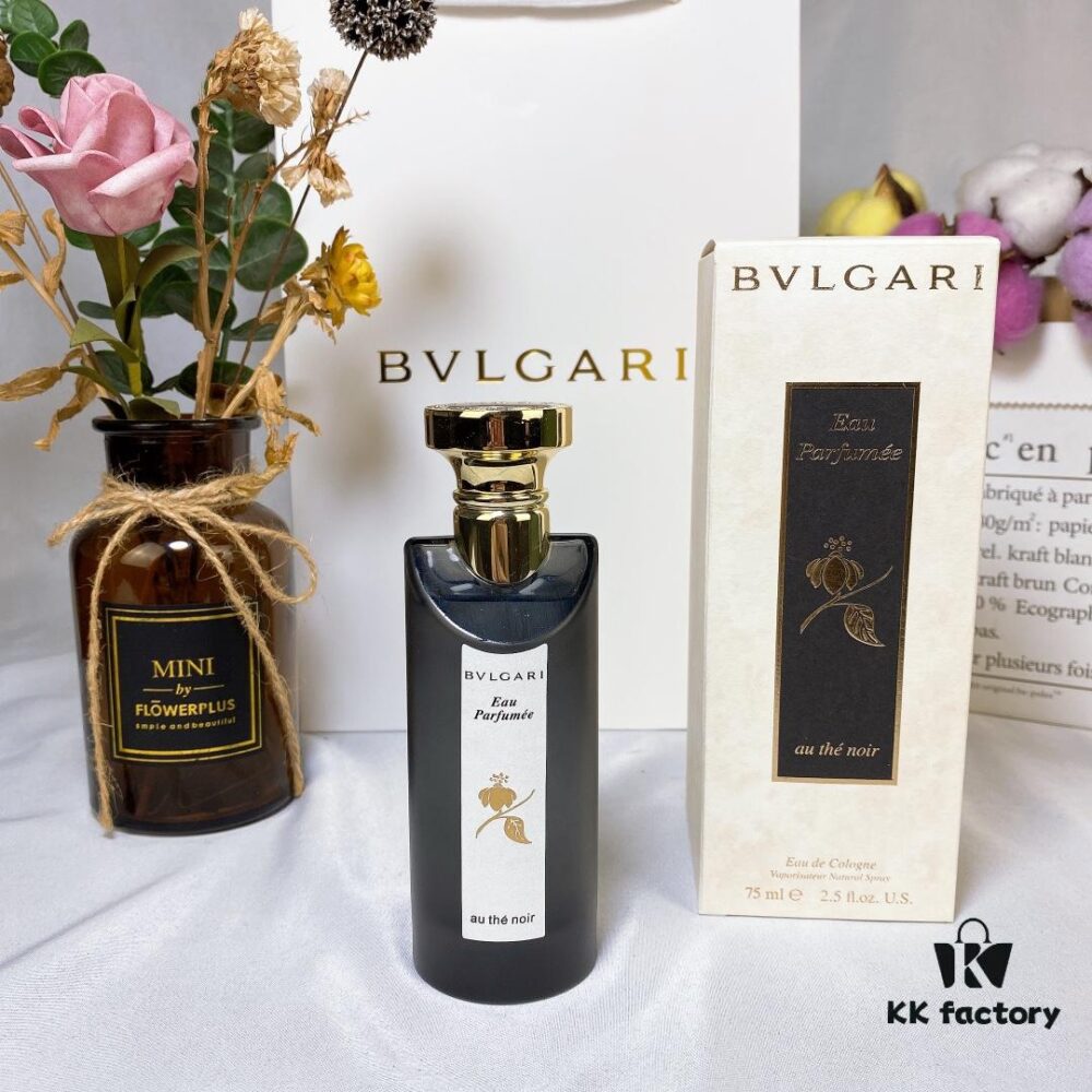 Bvlgari The Noir Black Tea Unisex Fragrance 75ML EDC Cologne, Oud Rose with Leather and Medicinal Woody Notes