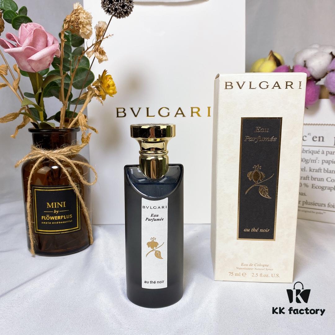 Bvlgari The Noir Black Tea Unisex Fragrance 75ML EDC Cologne, Oud Rose with Leather and Medicinal Woody Notes