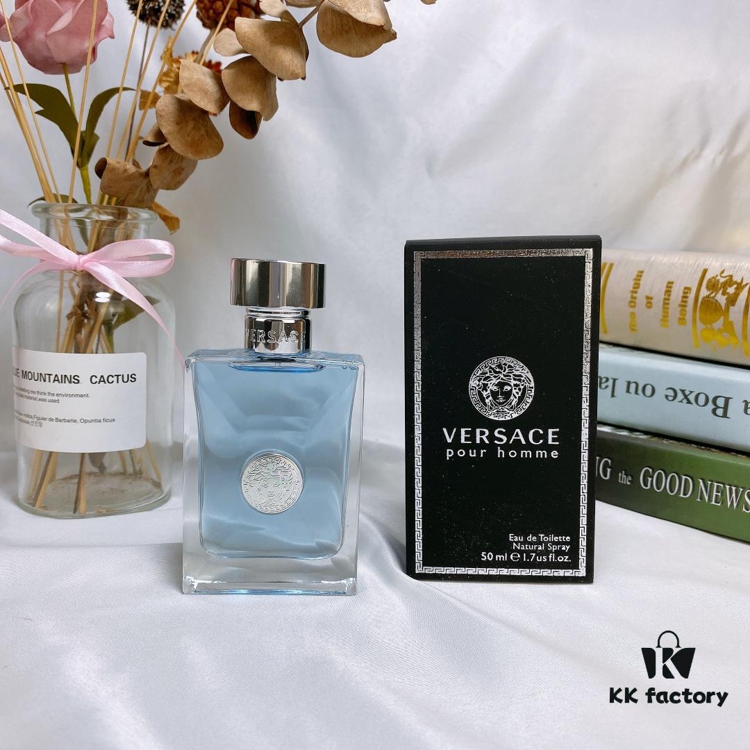 50ml 💕 Versace Pour Homme Eau de Toilette for Men 50ML, Hidden Tube, Fragrance Family: Fresh Citrus Aquatic Notes - Top Notes: Citron, Orange Blossom, Bergamot, Cereal. Middle Notes: Geranium, Hyacinth, Sage, Cedarwood. Base Notes: Tonga Bean, Musk, Amber.